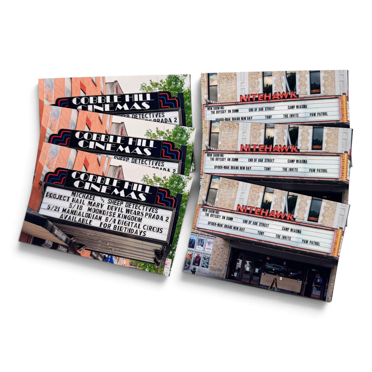 Double Feature: Brooklyn Marquees (Set of 6)
